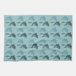 Paño De Cocina Delfines y peces