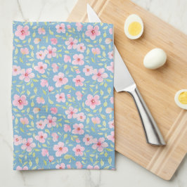 Paño De Cocina Delicadas flores de acuarela 