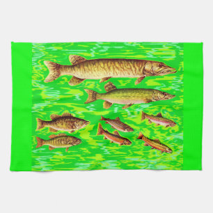 Paño De Cocina demasiados peces en el mar