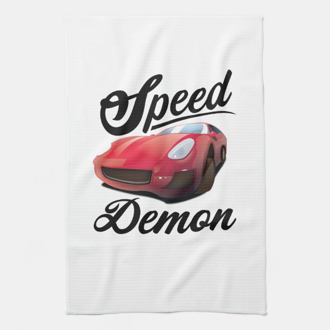 Paño De Cocina Demonio de la Velocidad (Vertical)