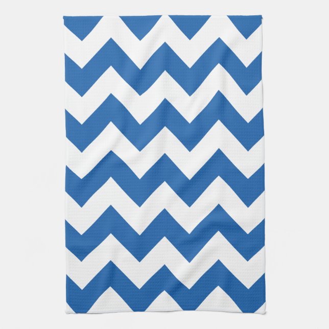 Paño De Cocina Denim Blue Bold Chevron (Vertical)