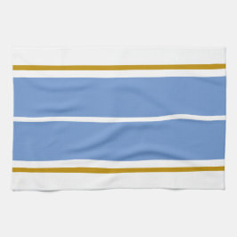 Paño De Cocina Deportiva Anchas Rayas Azules Claras De Carreras S