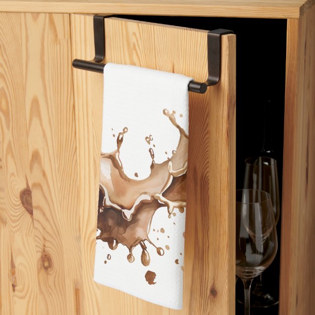 Paño De Cocina Derrame de Café (Pliegue de tercios)