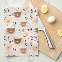 Paño De Cocina Descanso del café otoñal