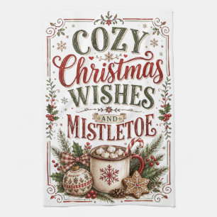 Paño De Cocina Deseos de Navidad Acogedores
