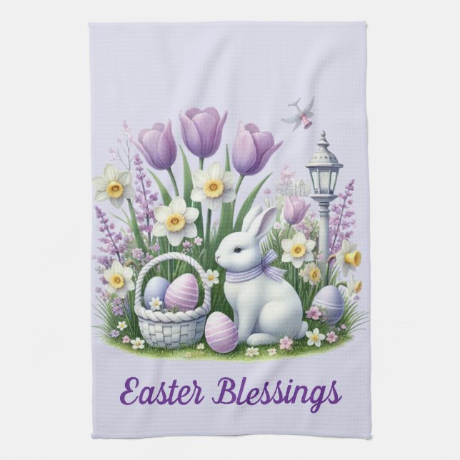 Paño De Cocina Deseos de Pascua (Vertical)