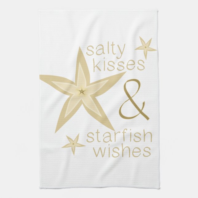 Paño De Cocina Deseos salados de las estrellas de mar de los (Vertical)