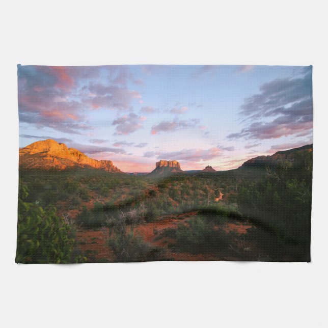Paño De Cocina Desierto del amanecer de Sedona Arizona (Horizontal)