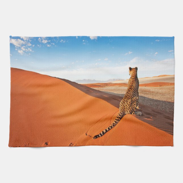 Paño De Cocina Desiertos | Desierto de Cheetah Savannah (Horizontal)