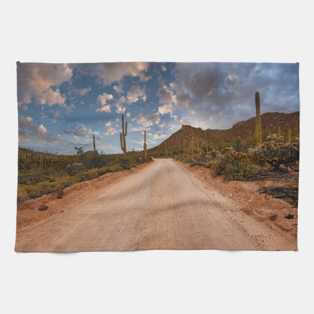 Paño De Cocina Desiertos | Parque nacional Saguaro Arizona (Horizontal)