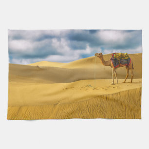 Paño De Cocina Desiertos   Thar Desert Rajasthan Camello India