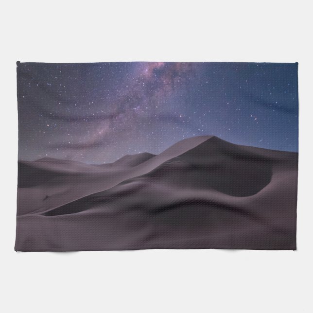Paño De Cocina Desiertos | Vía Láctea Starry Sky Sand Dune Dubai (Horizontal)