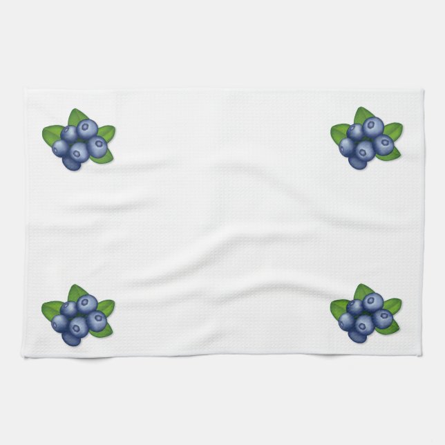 Paño De Cocina Desnuda de los Blueberries (Horizontal)