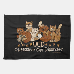 Paño De Cocina Desorden obsesivo del gato de OCD