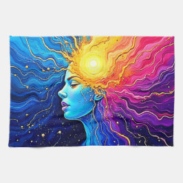 Paño De Cocina Despertar la mente cósmica radiante