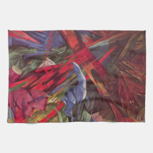 Paño De Cocina Destinos Animales de Franz Marc, Arte Cubista Anti