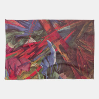Paño De Cocina Destinos Animales de Franz Marc, Arte Cubista Anti