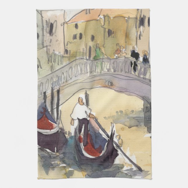 Paño De Cocina Destinos | Venice Plein Air Gondola Ride (Vertical)