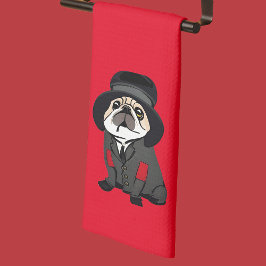 Paño De Cocina Detective Sherlock Pug