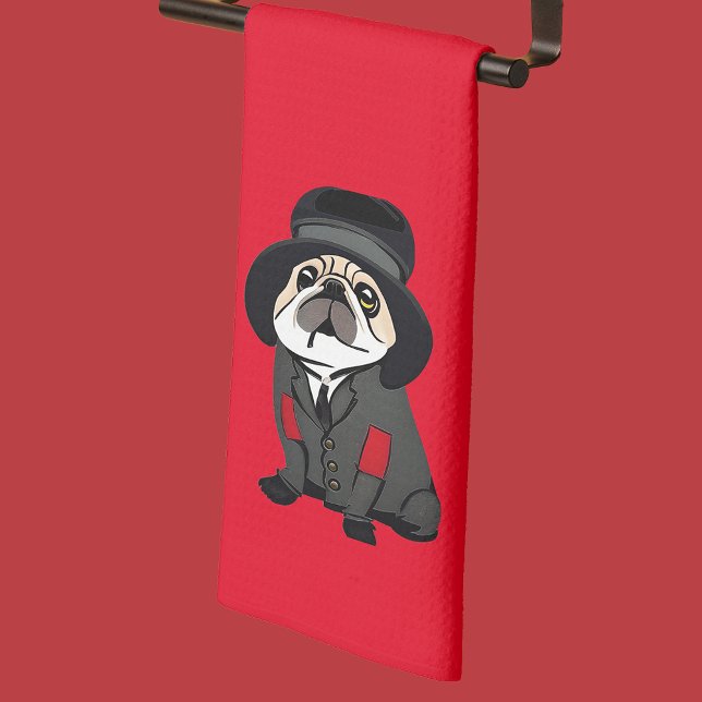 Paño De Cocina Detective Sherlock Pug (Subido por el creador)
