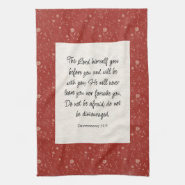 Paño De Cocina Deuteronomio 31:8 Biblia Verse Image