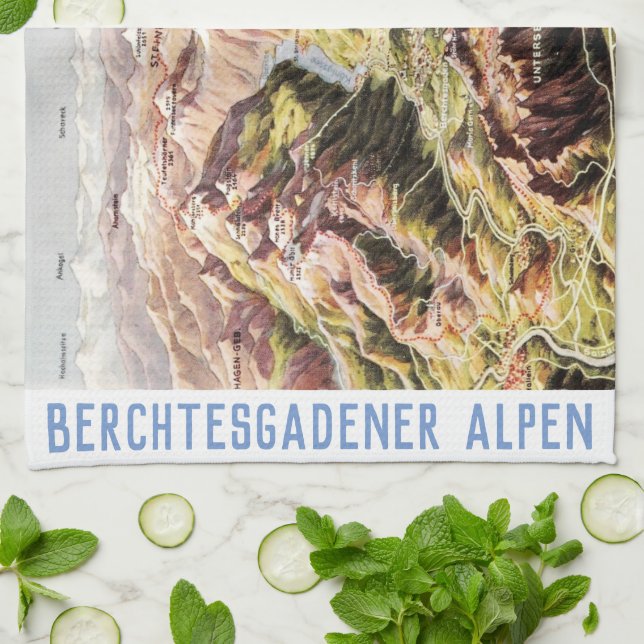 Paño De Cocina " Deutschland: 2021/heute - Berchtesgadener Alpen  (Doblado)