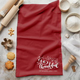 Paño De Cocina Día de Acción de Gracias Sé Agradecido Escritura C