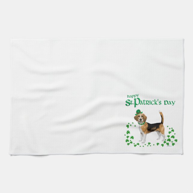 Paño De Cocina Día de Beagle St Patricks (Horizontal)