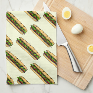 Paño De Cocina Día de comer un hoagie