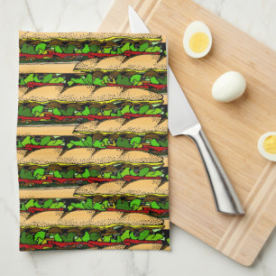 Paño De Cocina Día de comer un hoagie
