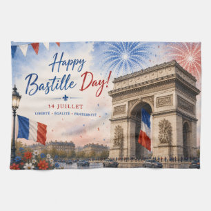 Paño De Cocina Día de la Bastilla Arco de triunfo París Francia f