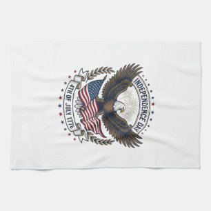 Paño De Cocina Día de la Independencia Águila Bandera Camiseta Vi
