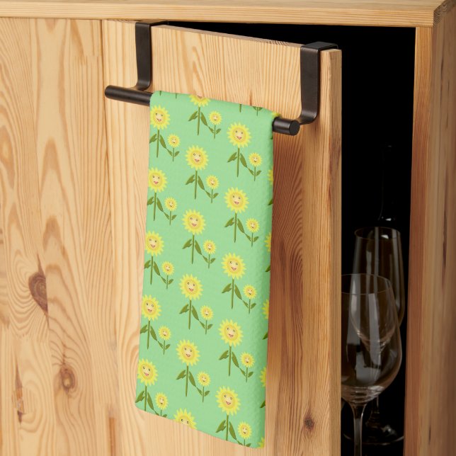 Paño De Cocina Día de la Madre Sunflowers Patterned (Pliegue de tercios)