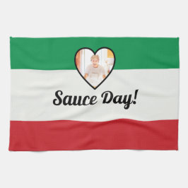 Paño De Cocina Día de la Sauce fotográfica de Nonna, un corazón d