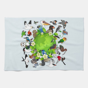 Paño De Cocina Día de la Tierra de Birdorable