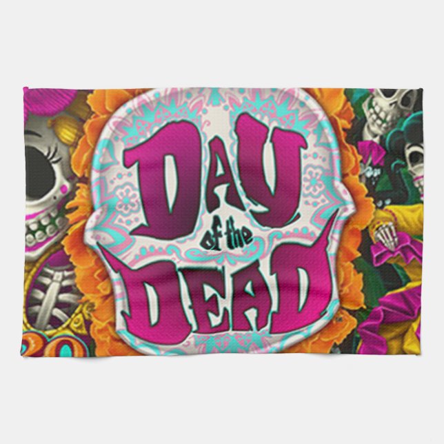 Paño De Cocina Día de los Muertos (Horizontal)