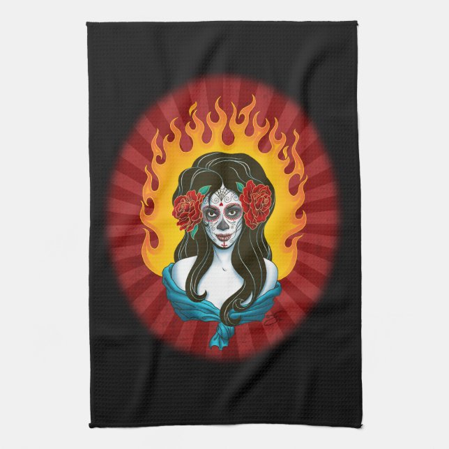 Paño De Cocina Día de los muertos La Muerta (Vertical)