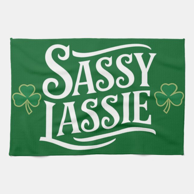 Paño De Cocina Día de los Patrocinadores Chica irlandés de Lassie (Horizontal)