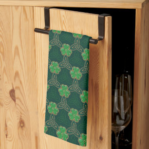 Paño De Cocina Día de San Patricio geométrico Triskele celta Sham