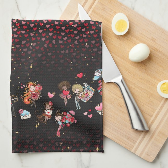 Paño De Cocina Día de San Valentín (Doblado Cuarto)
