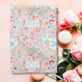 Paño De Cocina Día de San Valentín de la libélula floral Hearts n