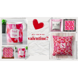 Paño De Cocina Día de San Valentín Multi Hearts Pattern Love