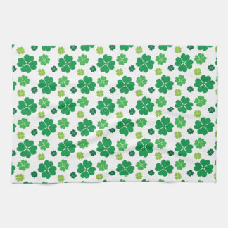 Paño De Cocina Día del St Patricks del trébol de cuatro hojas