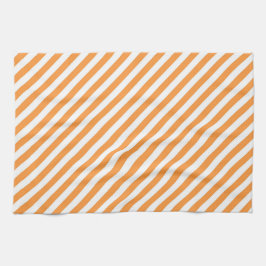 Paño De Cocina Diagonal orange and white stripes pattern