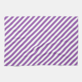 Paño De Cocina Diagonal purple and white stripes pattern
