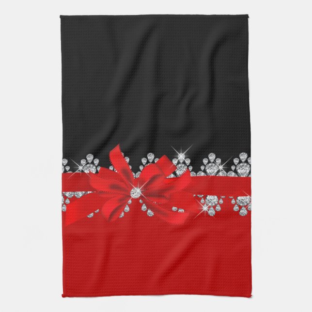 Paño De Cocina Diamante Delilah (rojo) (Vertical)