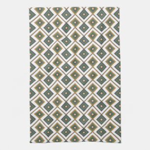 Paño De Cocina Diamante en verde