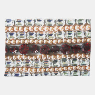 Paño De Cocina Diamantes de imitación y perlas - joyas antiguas