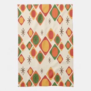 Paño De Cocina Diamantes Ovalan Starburts Multicolorados