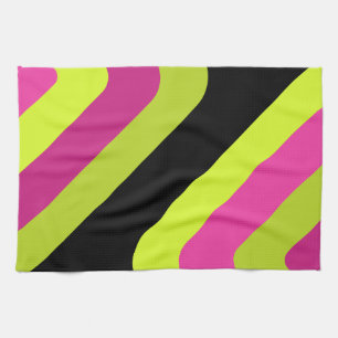 Paño De Cocina Diamantes retro gigantes Chartreuse Magenta